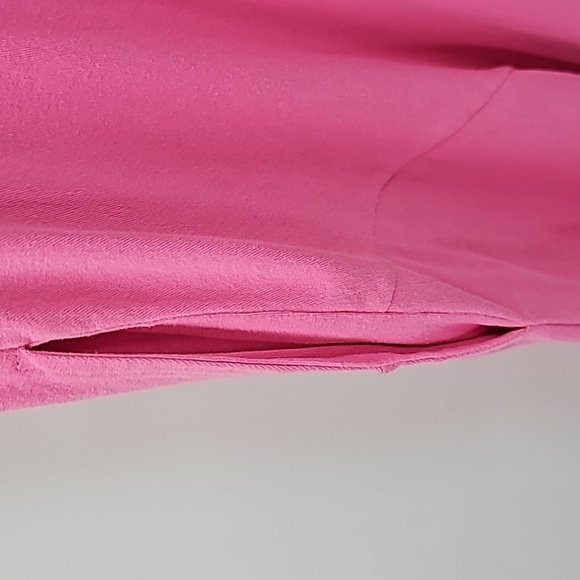 Eshakti Pink Fit & Flare Cap Sleeve Dress w 3-Button Front & Side Pockets - Picture 12 of 15